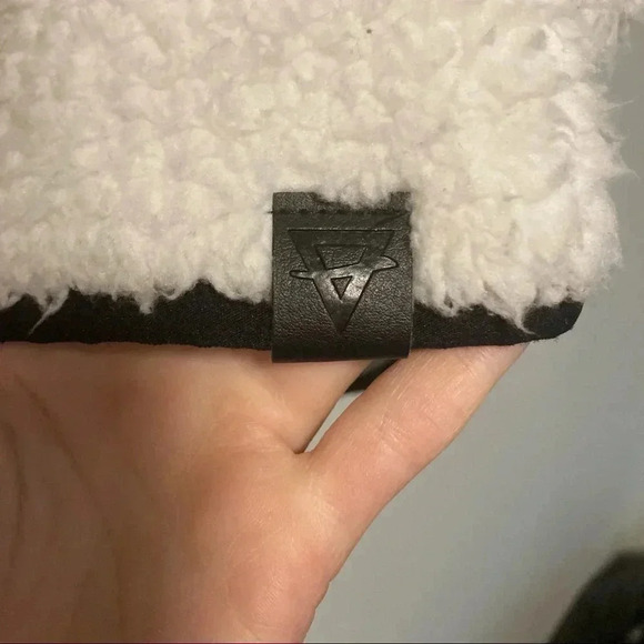 Liv outdoor black white plaid  fleece pullover - Picture 3 of 5